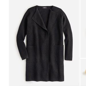 JCrew Juliette collarless sweater-blazer black size L
